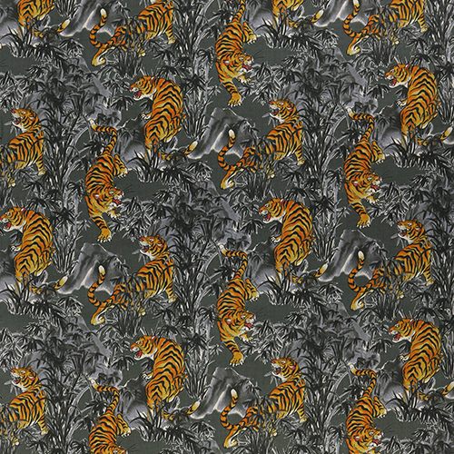 Bamboo Forest Crouching Tiger Grey 4