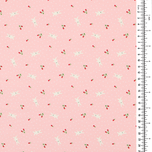 Minuscule Lapin Mignon Fraises Pois 1