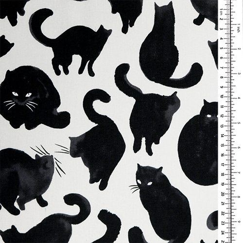 Large Japanese Inky Caligraphy Cats 1