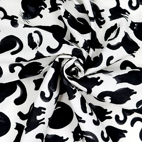 Large Japanese Inky Caligraphy Cats 2
