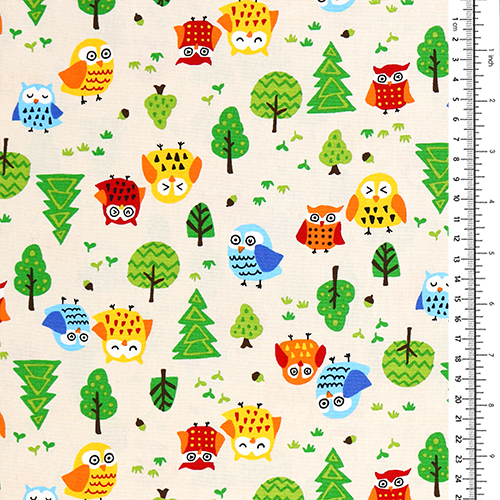 Hiboux Arbres Pop de Couleur Bois 1