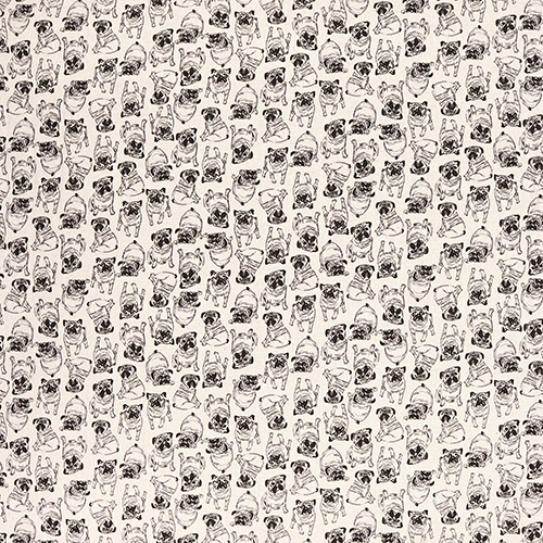 Funny Sketchy Illustrated Pug Dogs 4