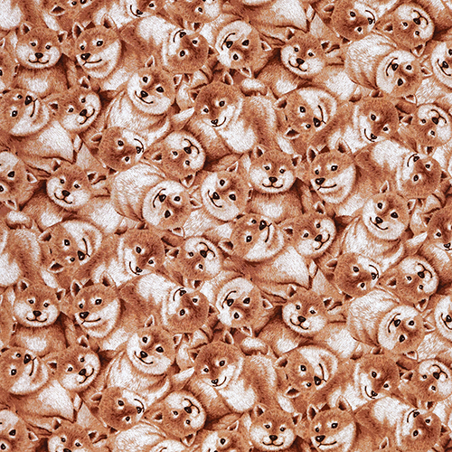 Montage Compact de Shibas Vintage en Sépia 4