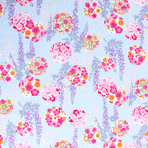 Floral Circles Petals Japanese Wisteria