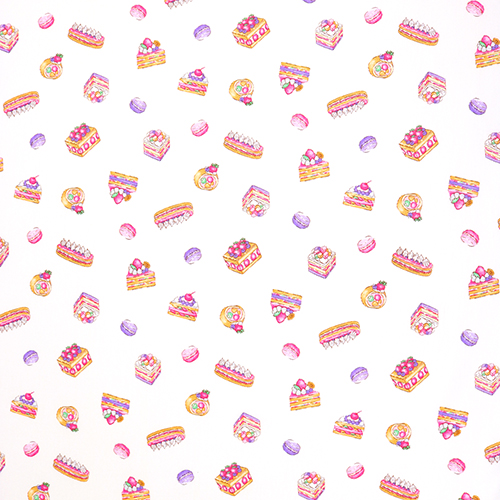 Gteaux Fruits Aux Baies Ptisseries Pastel Tissu par Japanese Indie