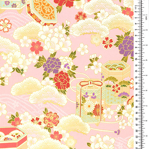Caja Bento Floral Tradicional Sakura Oro 1