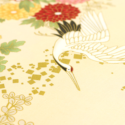 Chrysanthemums Peony Crane Tsuru Gold 5