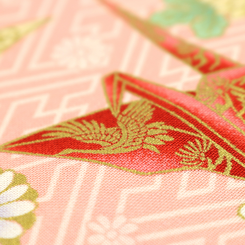 Golden Origami Paper Crane Pink 5
