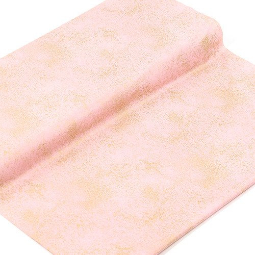 Rosa Suave Oro Metálico Con Motas 3