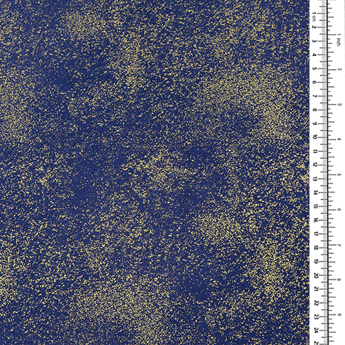 Azul Marino Oro Metálico Con Motas 1
