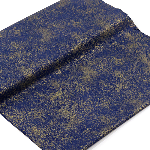Azul Marino Oro Metálico Con Motas 3