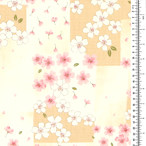 Kirschblüten-Brise Patchwork-Quadrate 1