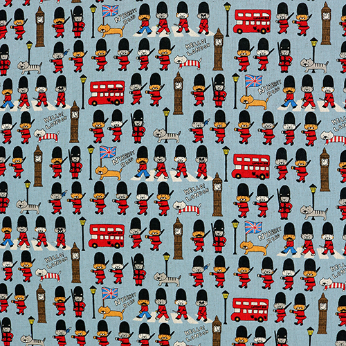 Chats En Marche Abbey Road Bus De Londres Tissu par Japanese Indie