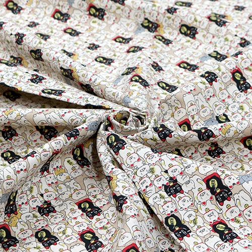 Maneki-Neko Gl�cksbringende Katzen Beige 2