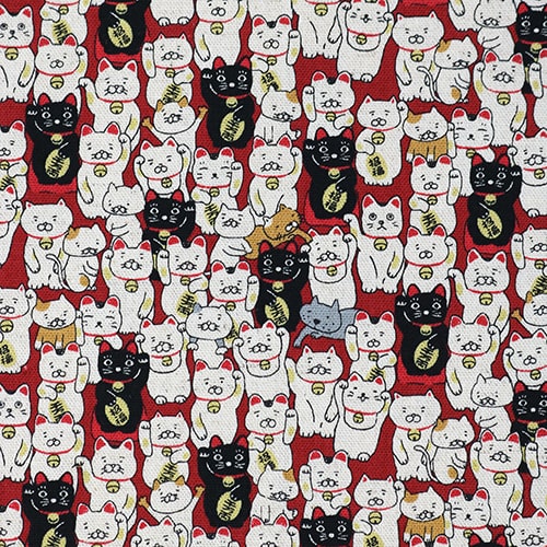 Maneki-Neko Gl&uuml;cksbringende Katzen Rot