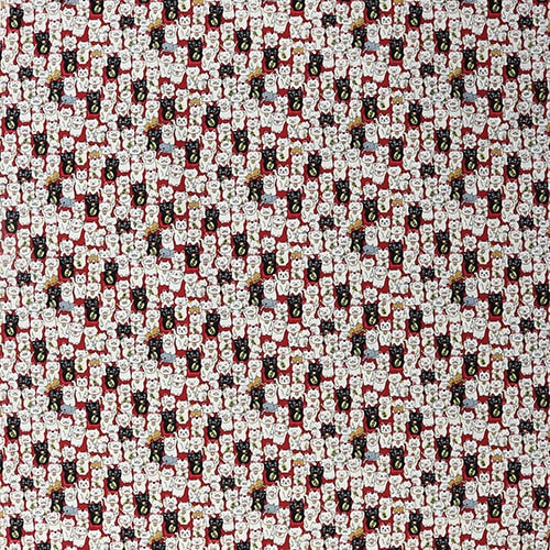 Maneki-Neko Gl�cksbringende Katzen Rot 4