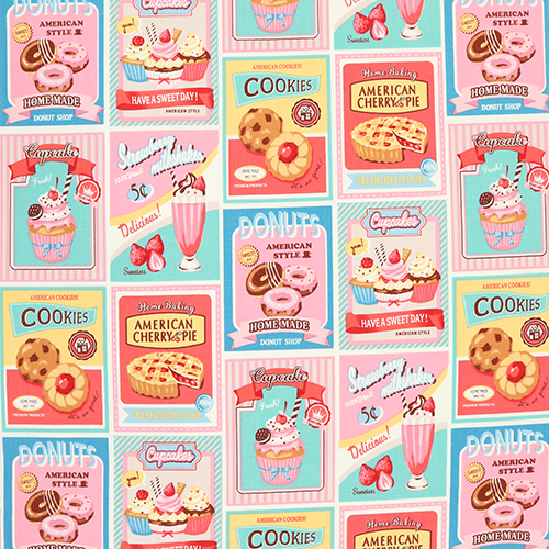 Cocina Retro Repostería Casera Americana Tela