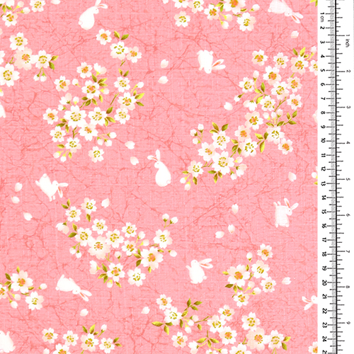 Usagi-Kaninchen auf Sakura-Kirschblütenzweig 1