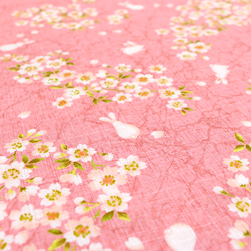 Usagi-Kaninchen auf Sakura-Kirschblütenzweig 5