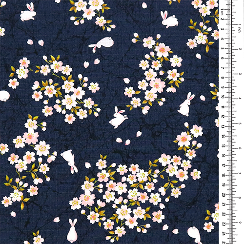Usagi-Kaninchen auf Sakura-Kirschblütenzweig 1