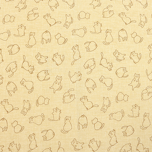 Chats Joueurs Mignons et Arrondis Tissu par Japanese Indie