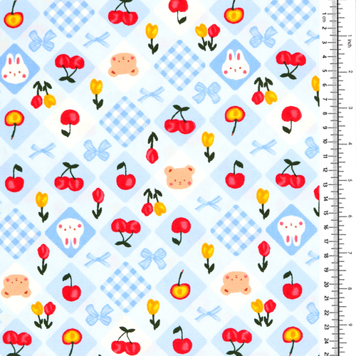 Animals Gingham Bows Flowers Cherries 1