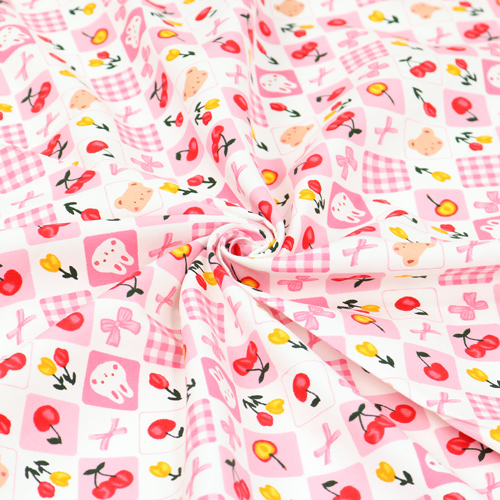 Animals Gingham Bows Flowers Cherries 2
