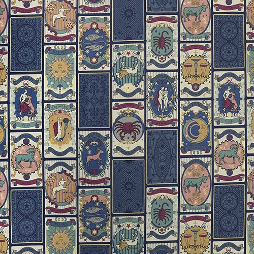 Sternzeichen Tarotkarte D&auml;mmermond Marineblau