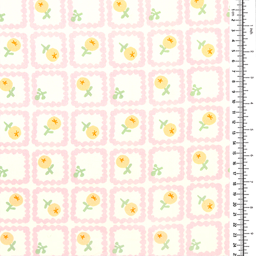Geschwungene Quadrate mit Beerenblumen im Schachbrettmuster 1