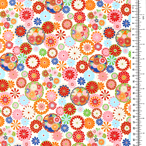 Flores de Crisantemo Kiku Japonesas en Oro 1