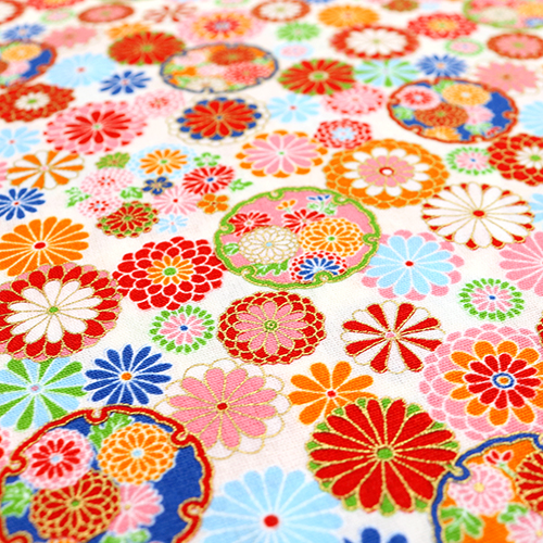 Flores de Crisantemo Kiku Japonesas en Oro 5