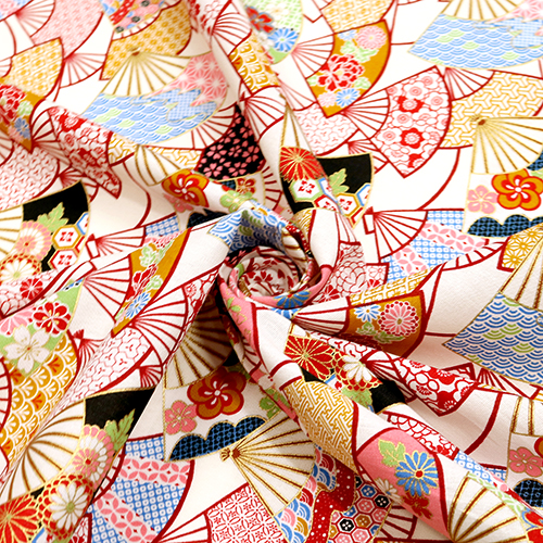 Éventails Sensu Japonais Dorés à Motifs 2