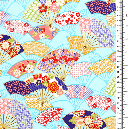 Éventails Sensu Japonais Dorés à Motifs 1