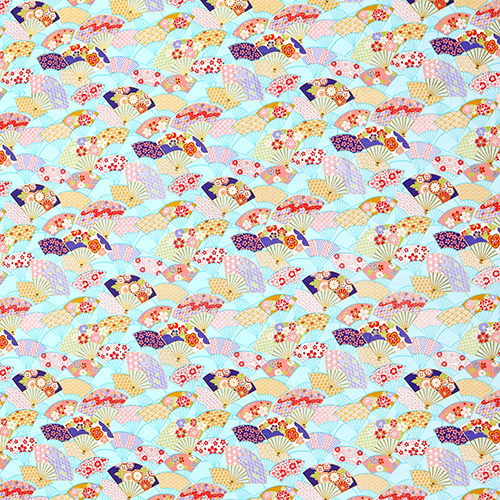 Éventails Sensu Japonais Dorés à Motifs 4