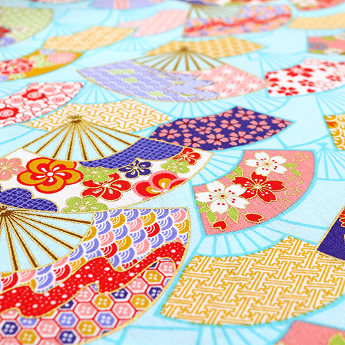 Éventails Sensu Japonais Dorés à Motifs 5