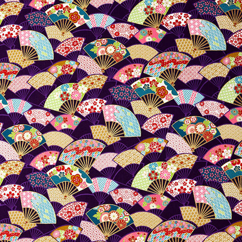 ventails Sensu Japonais Dors  Motifs Tissu par Japanese Indie