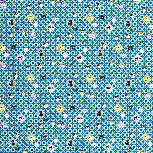 Cercles De Chats Pétales Géométriques