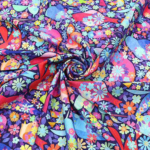 Bright Retro Floral Colourful Birds 2