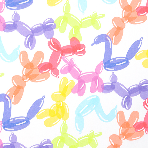 Animaux De Fte Ballons Amusants Et Colors Tissu par Japanese Indie