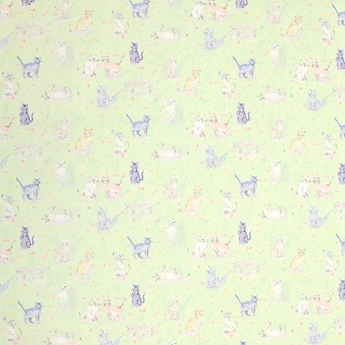 Niedliche Skizzierte Katzen Gartenwiese 4