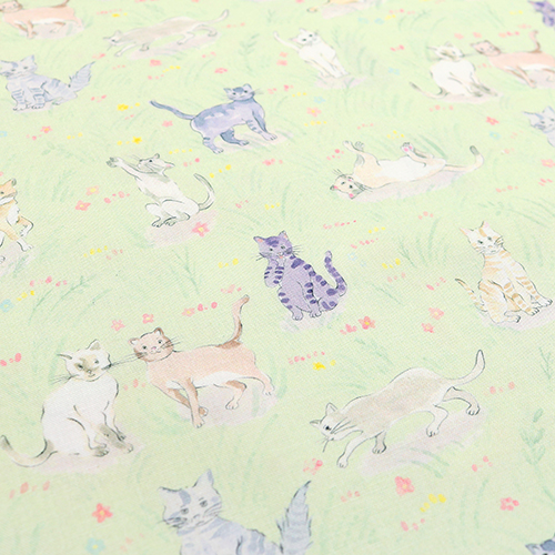 Niedliche Skizzierte Katzen Gartenwiese 5