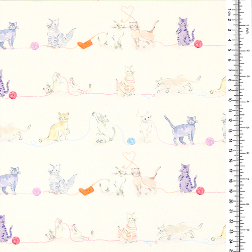 Chats Croqués Jouant Avec Fil De Laine 1