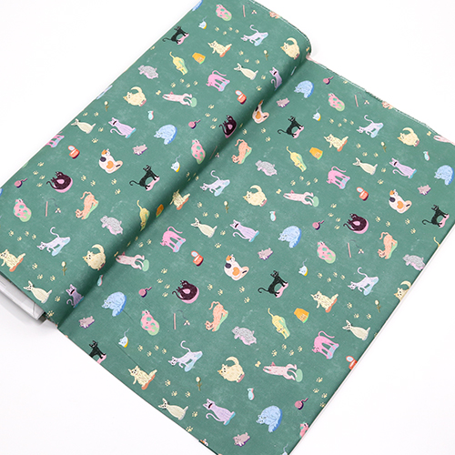 Cute Playful Illustrated Cats Pawprints 3