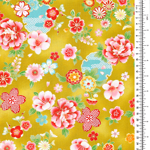 Japanisches Maru Blumen Gold 1