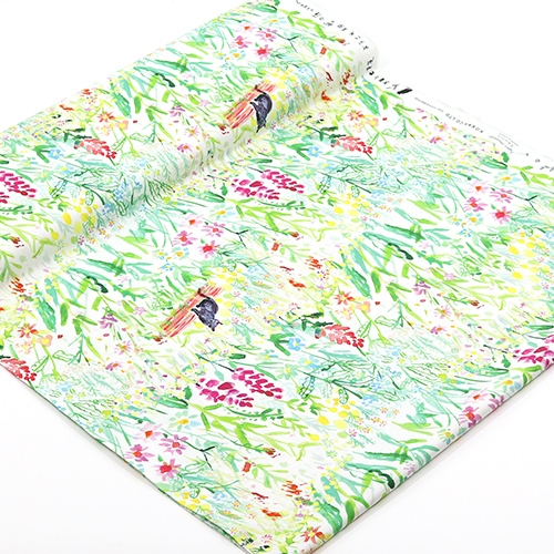 Chat & Champ Aquarelle Fleurs Sauvages 3
