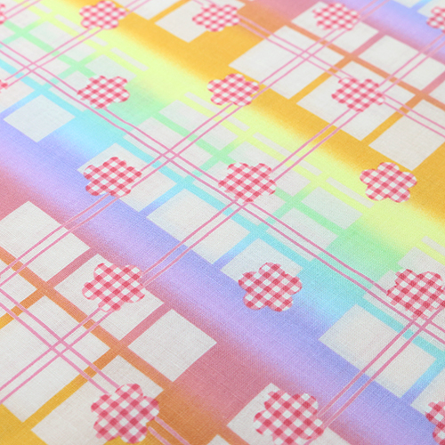 Motif Vichy Fleur Rétro 5