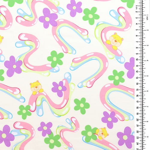 Retro Tropfender Regenbogen Bär Gänseblümchen 1
