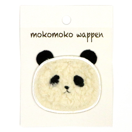 Mokomoko Wappen cusson Thermocollant Doux - Panda  par Kokka