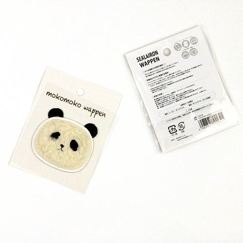 Mokomoko Wappen Flauschiger Aufbügel-Patch - Panda 1