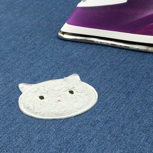Mokomoko Wappen Parche Termoadhesivo Suave - Gato Gris 2